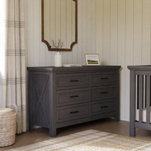 B14516WC,Emory Farmhouse 6-Drawer Dresser in Weathered Charcoal