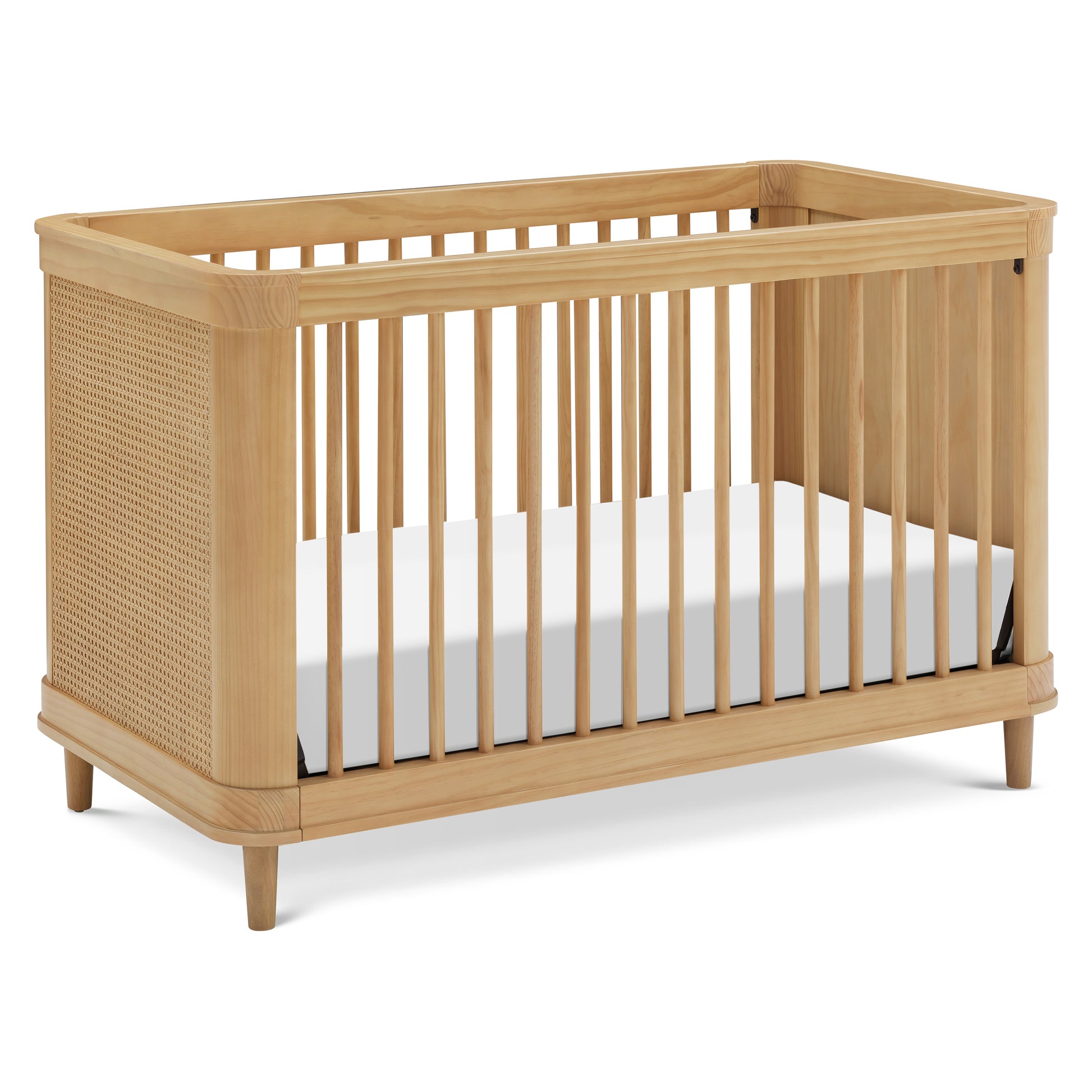 M23701HYHC,Marin with Cane 3-in-1 Convertible Crib in Honey and Honey Cane