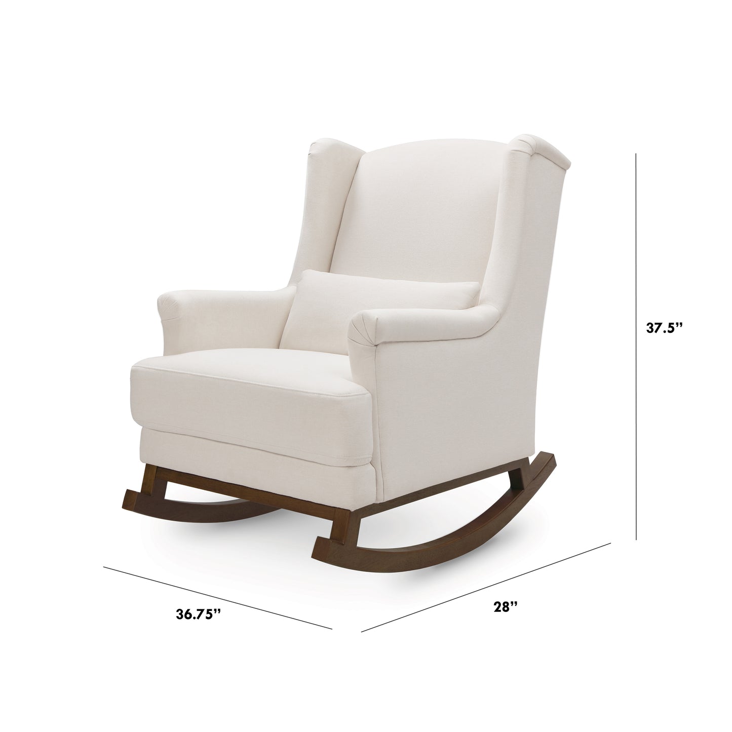 M19887PCMEW,Miranda Wingback Rocker in Performance Cream Eco-Weave