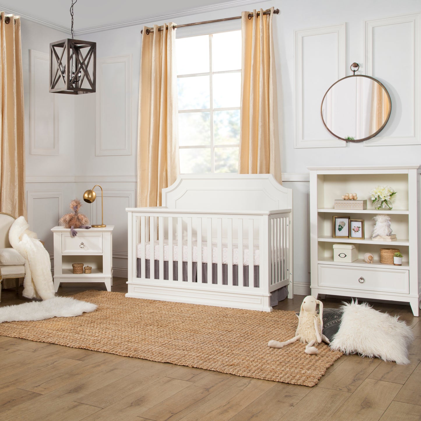 M10701RW,Emma Regency 4-in-1 Convertible Crib in Warm White