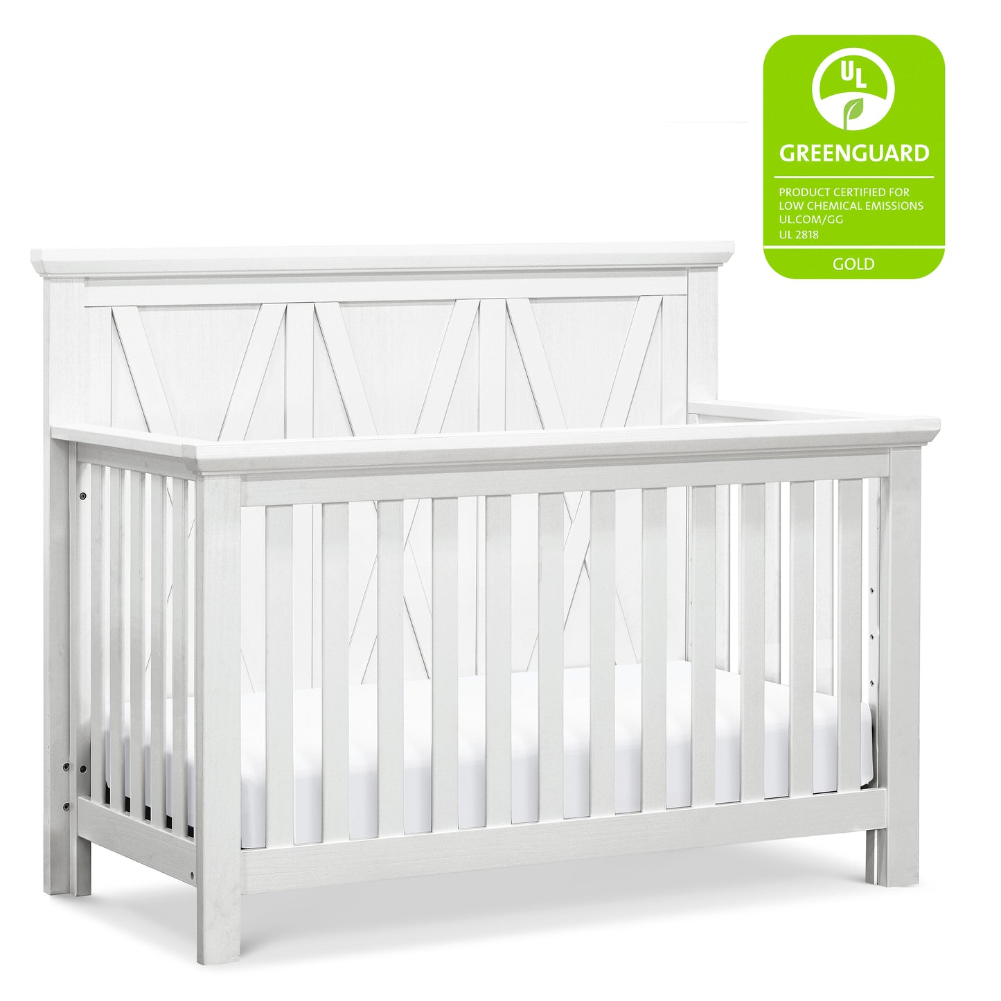 B14501LW,Emory Farmhouse 4-in-1 Convertible Crib in Linen White