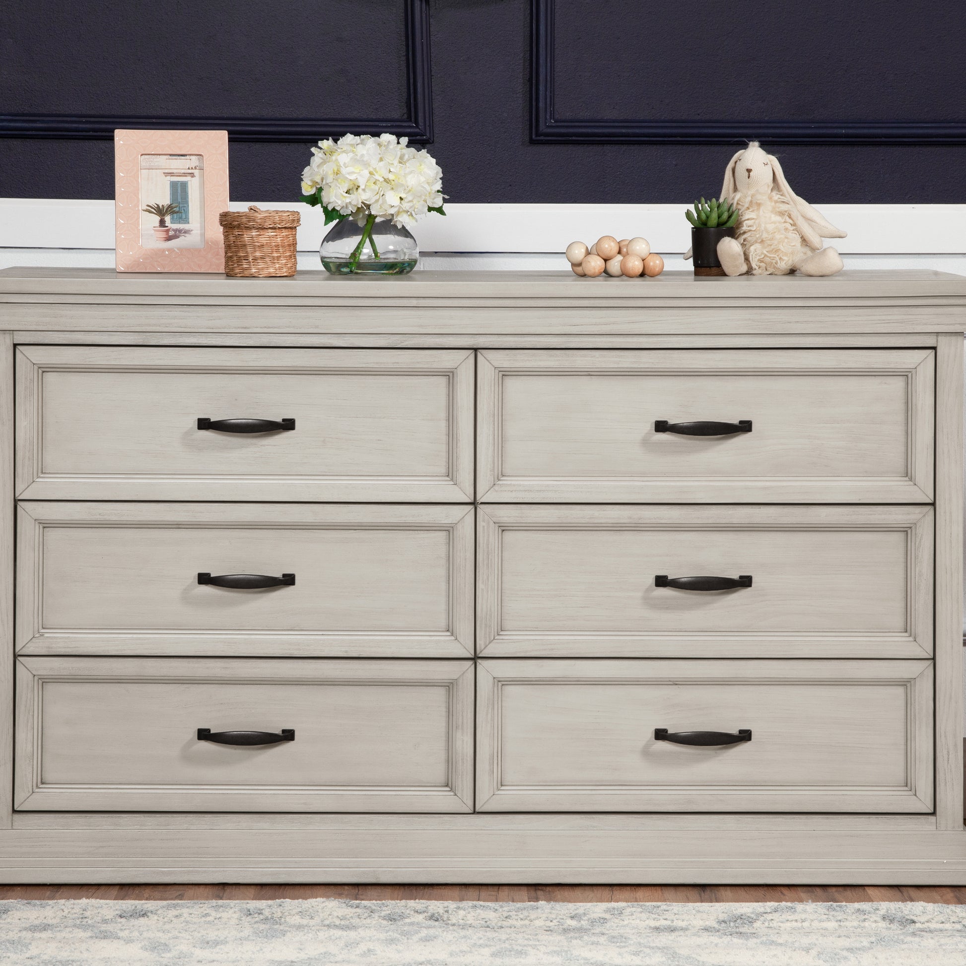 M14116LF,Langford 6-Drawer Dresser in London Fog