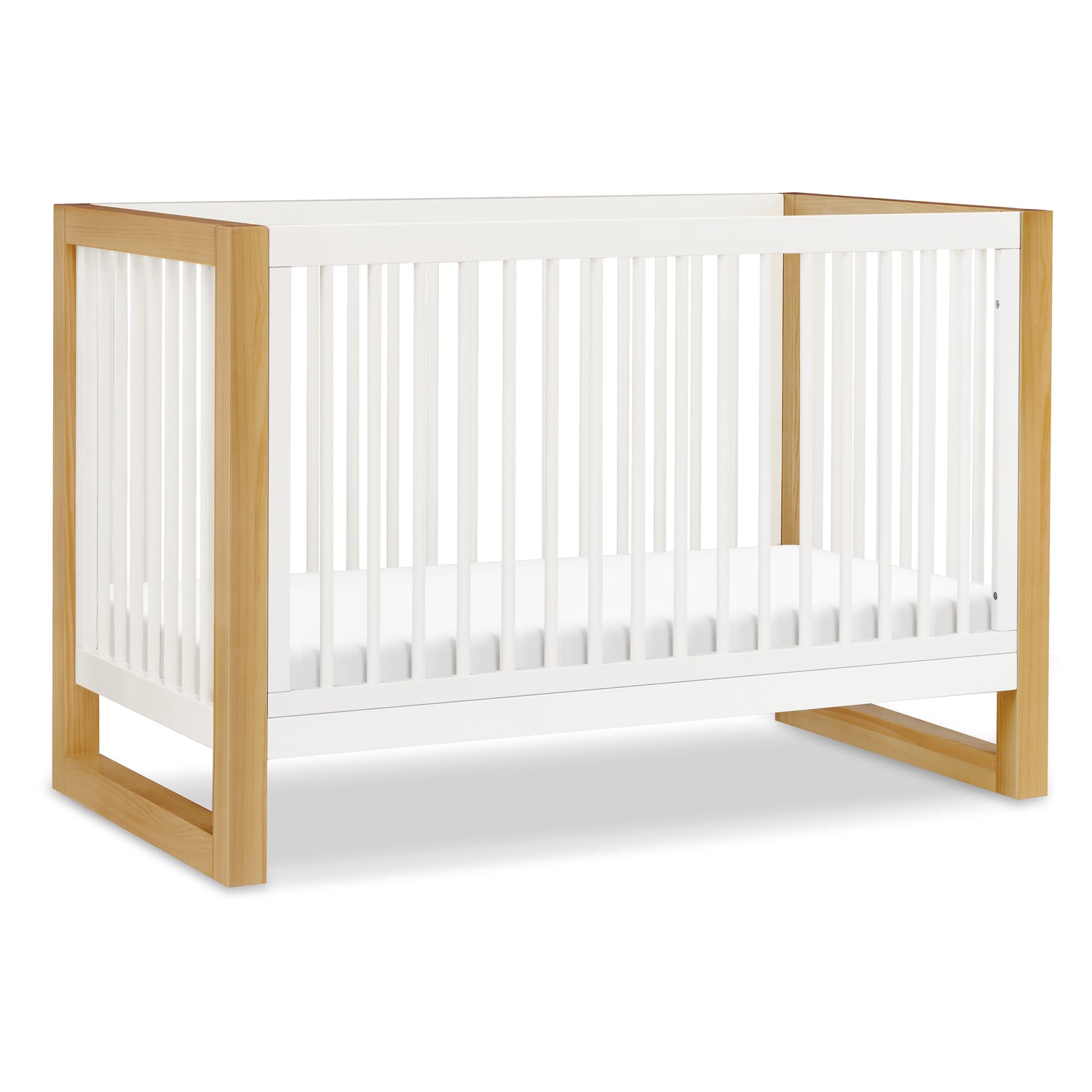 M23301RWHY,Nantucket 3-in-1 Convertible Crib w/ Toddler Bed Conversion Kit in Warm White/Honey