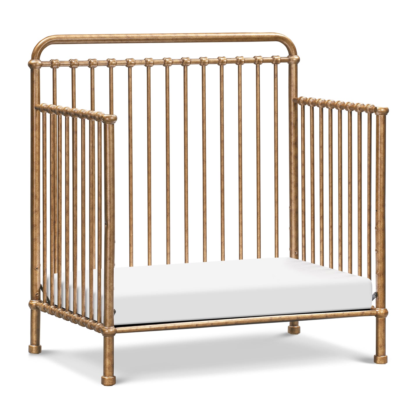 M15398VG,Winston 4-in-1 Convertible Mini Crib in Vintage Gold