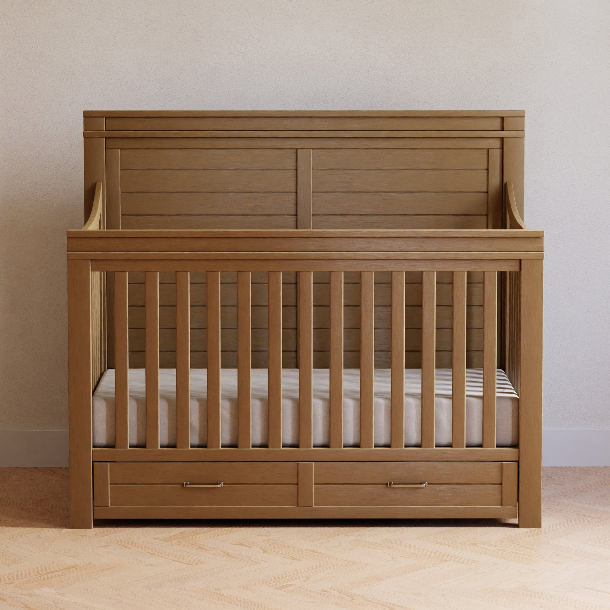 M21101SW,Wesley Farmhouse 4-in-1 Convertible Crib in Stablewood