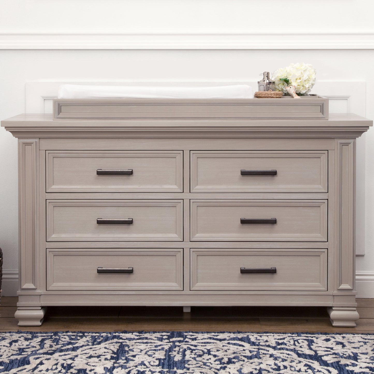 M17326MST,Palermo 6-Drawer Double Dresser in Moonstone