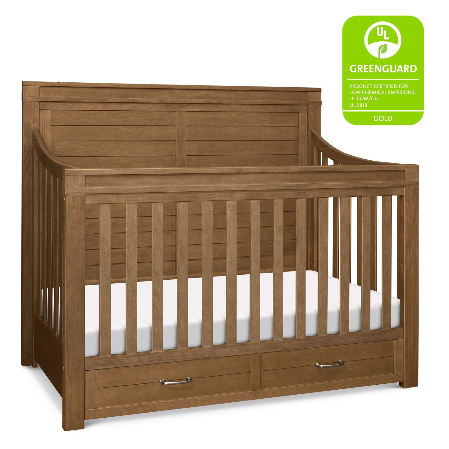 M21101SW,Wesley Farmhouse 4-in-1 Convertible Crib in Stablewood