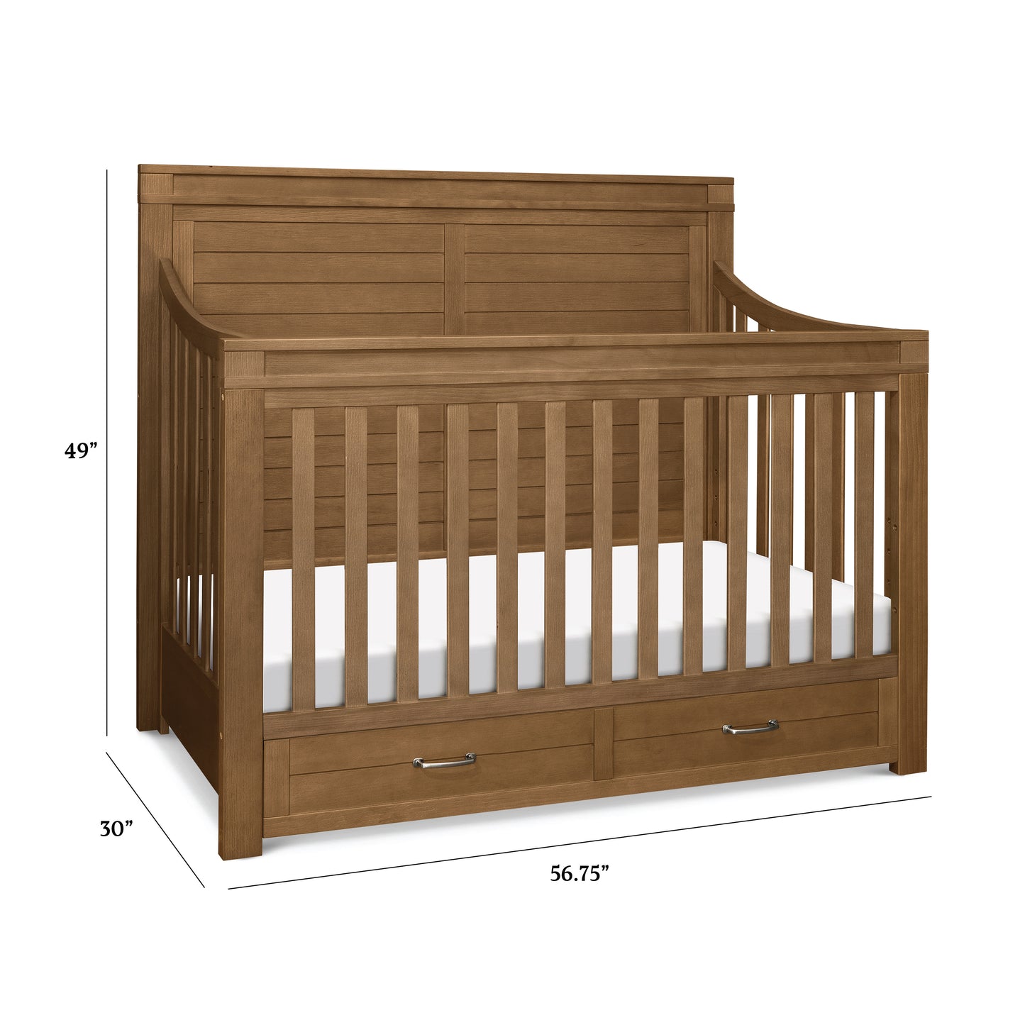 M21101SW,Wesley Farmhouse 4-in-1 Convertible Crib in Stablewood