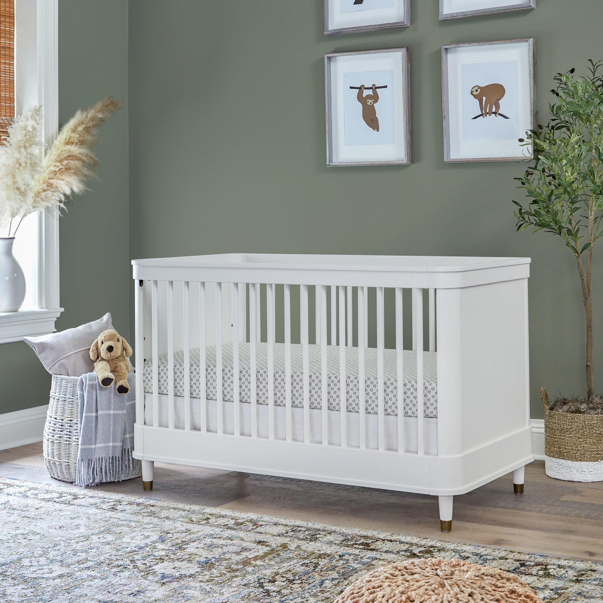 B14301RW,Tanner 3-in-1 Convertible Crib in Warm White