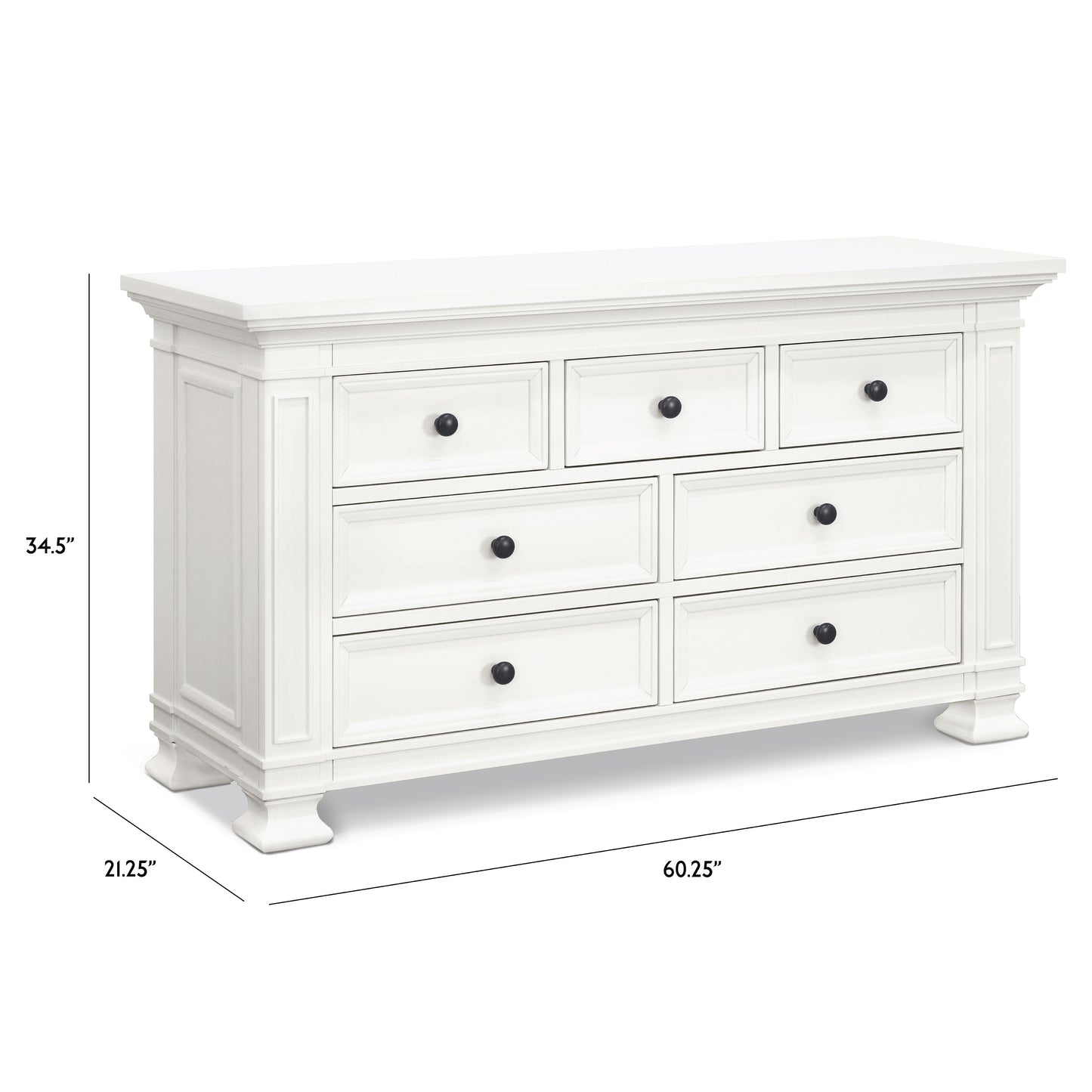 M7616RW,Classic Double-Wide Dresser in Warm White