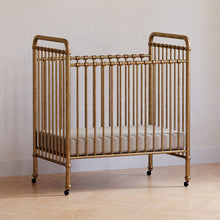 M15598VG,Abigail 3-in-1 Convertible Mini Crib in Vintage Gold