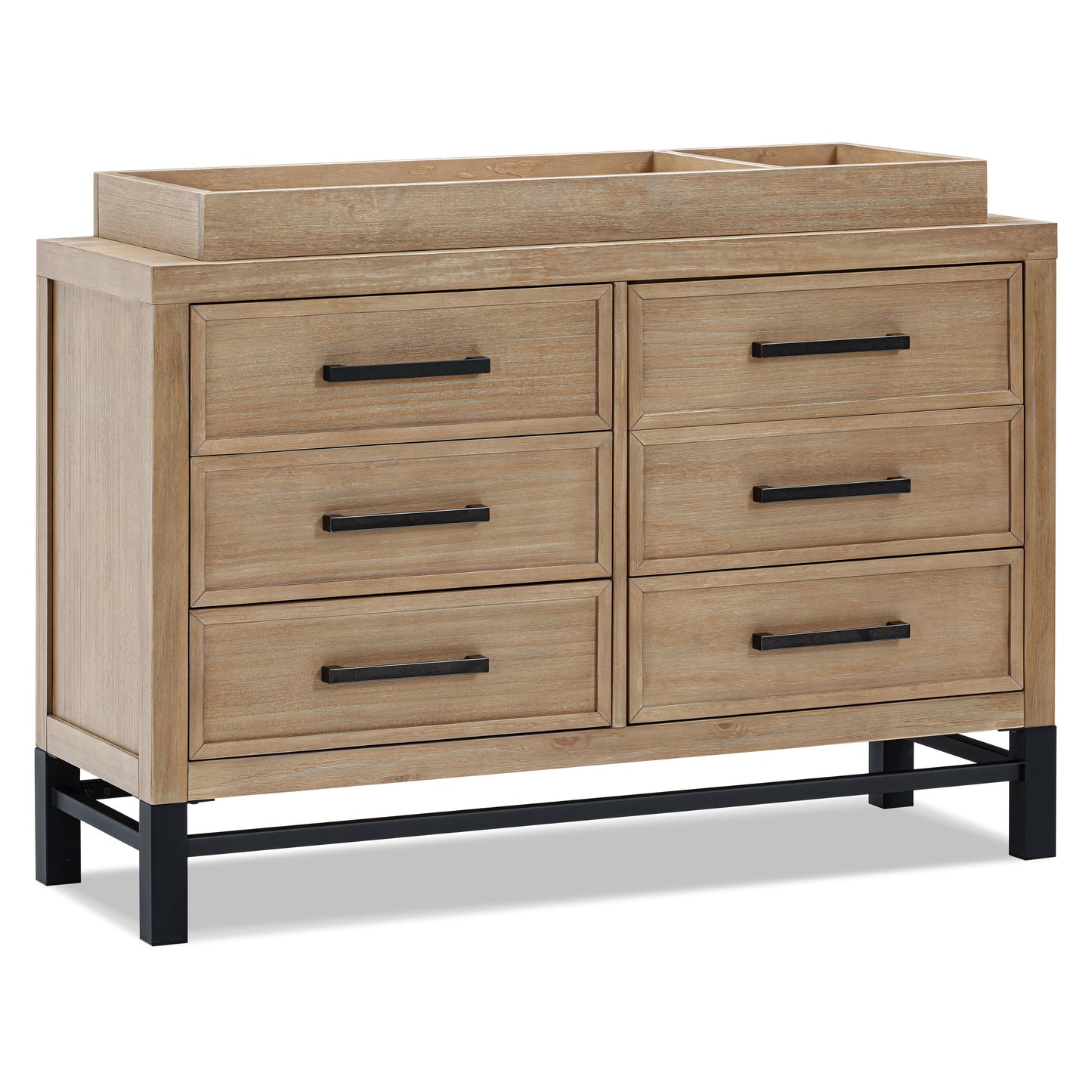 B25816DF,Newbern 6-Drawer Assembled Dresser in Driftwood